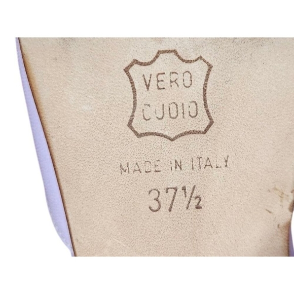 Vanessa Noel leather Block Heel Slides/Mules Size EU 37.5/US 7 - Picture 9 of 11